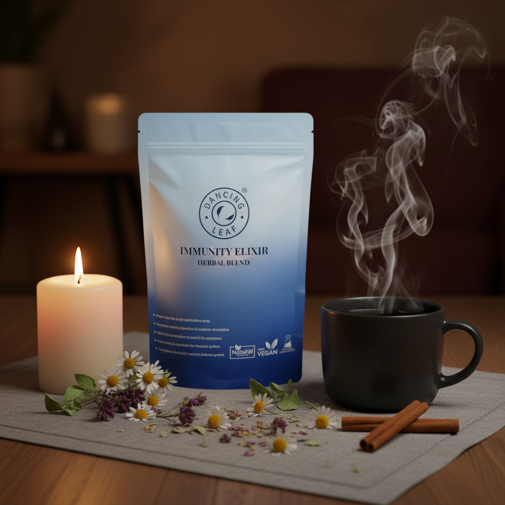 Evening Immunity Elixir - Caffeine-Free Herbal Blend - 125g-Dancing Leaf