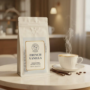 French Vanilla Freeze Dried Instant Coffee - 100g - Dancing Leaf