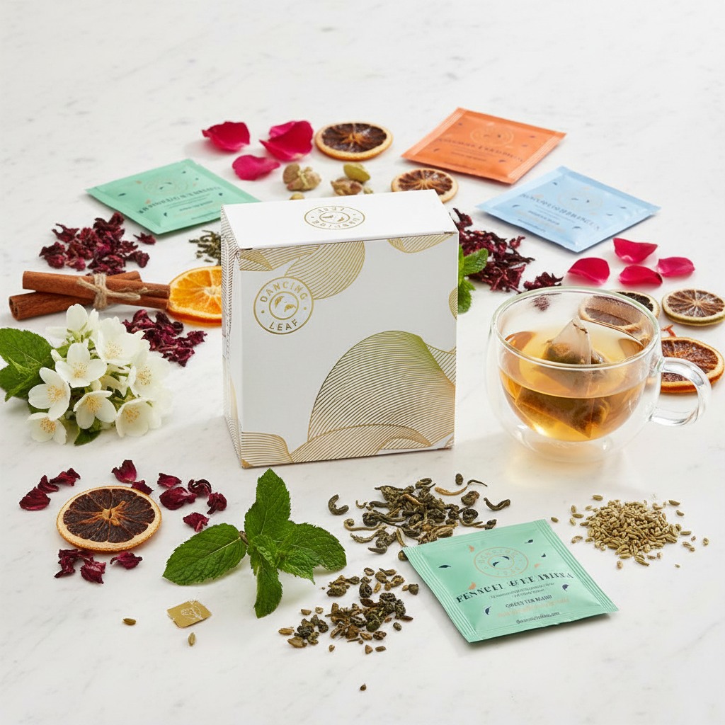 Glimpses Tea Sampler - 5 Premium Blends Trial Pack (10 Tea Bags)-Dancing Leaf