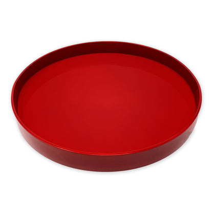 Glossy Red Tray - 9.75 inches-Dancing Leaf