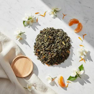 Jasmine & Mandarin Green Tea - Floral Citrus Fusion - Dancing Leaf