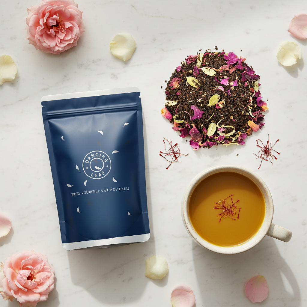 Kesar Rose Chai - Saffron & Rose Spiced Black Tea-Dancing Leaf