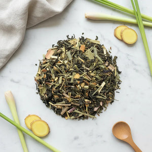 Lemongrass Allure Herbal Infusion - Citrus Ginger Wellness - Dancing Leaf
