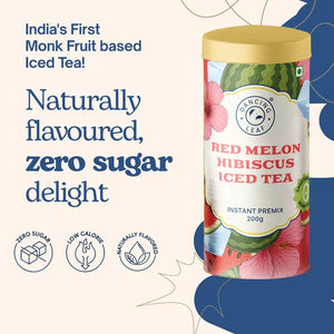 Red Melon Hibiscus Iced Tea - Sugar Free Monk Fruit Sweetened (200g) - Dancing Leaf