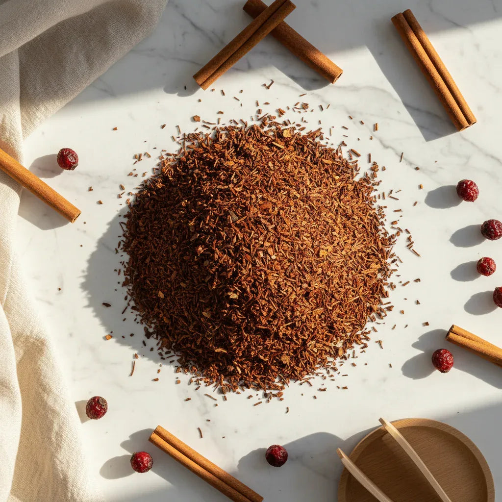 Rooibos Cinnamon Herbal Infusion - Warming Wellness Blend - Dancing Leaf