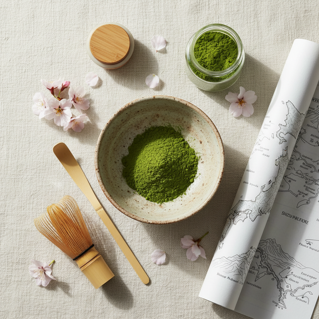 Matcha Origin Flat Lay