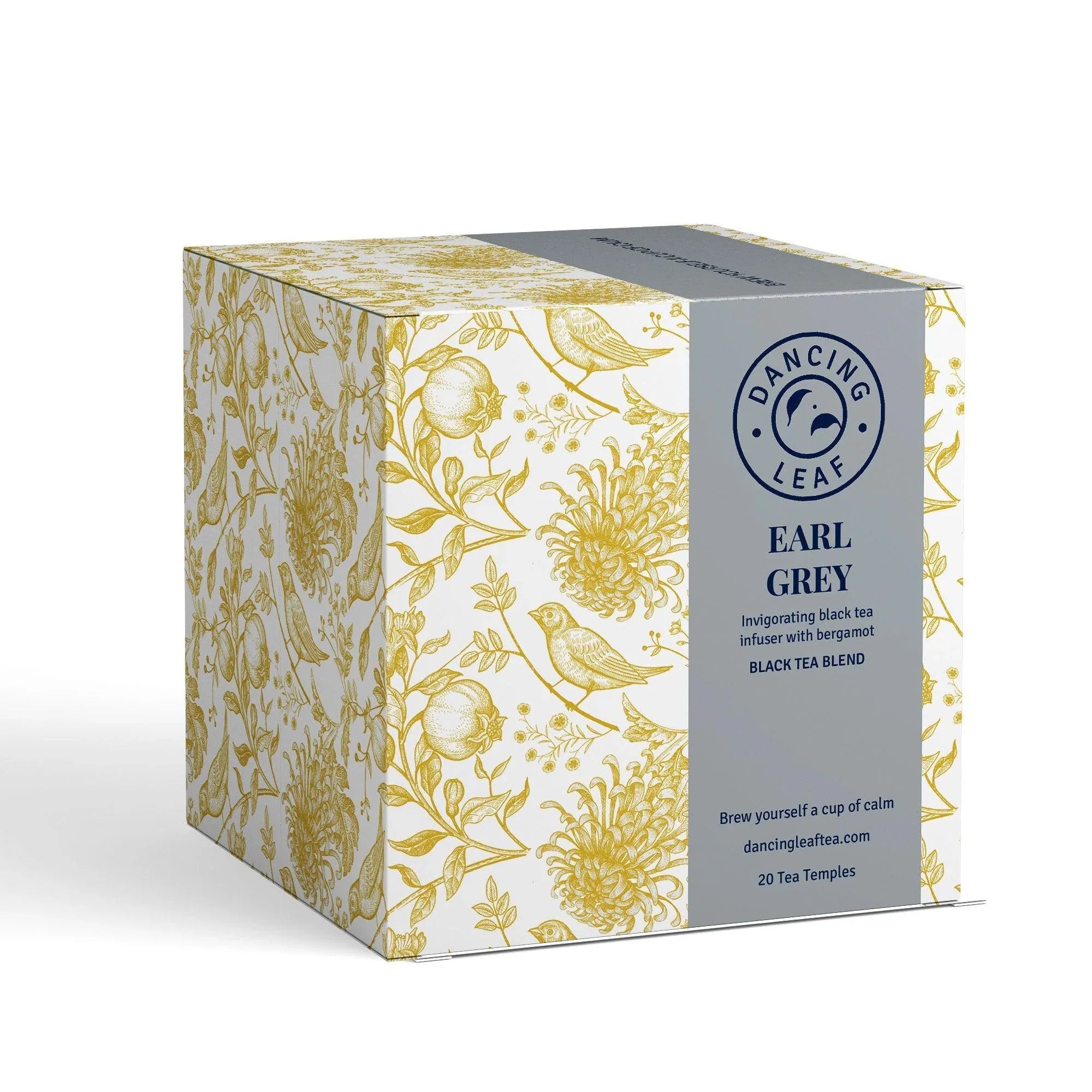 Earl Grey Black Tea Bags - Classic Bergamot Blend (20 Count) - Dancing Leaf