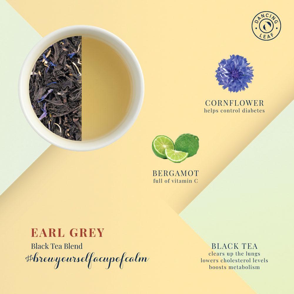 Earl Grey Black Tea - Classic Bergamot Elegance - Dancing Leaf