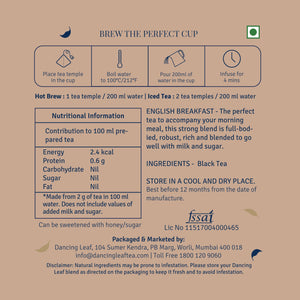 English Breakfast Black Tea Bags - Full-Bodied Morning Blend (20 Count)-Dancing Leaf