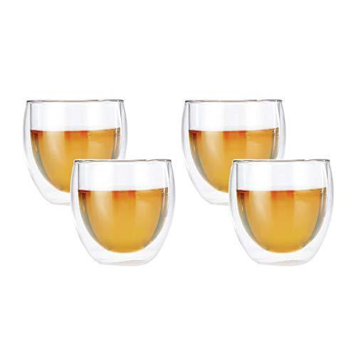 Fino Double Wall Cup (80ml) - Set of 4-Dancing Leaf