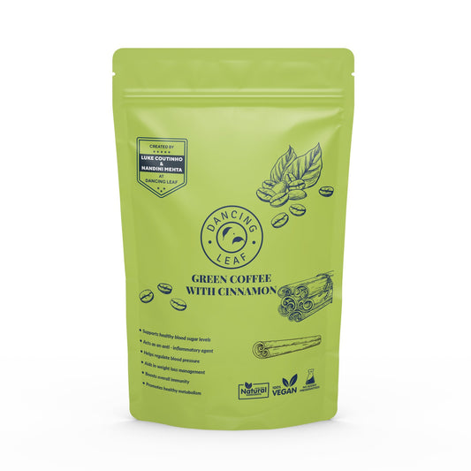 Green Coffee with Cinnamon - 200 gms (20 Cups)-Dancing Leaf