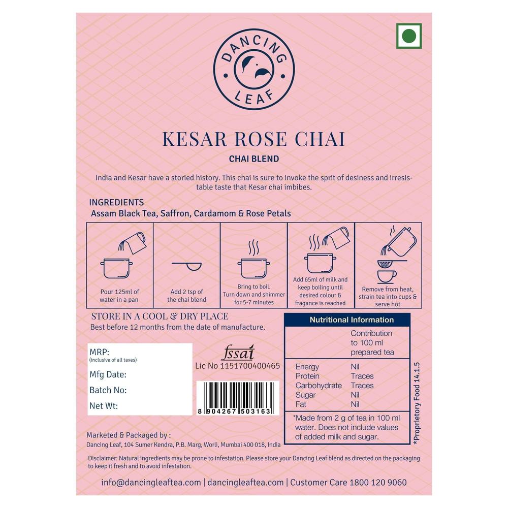 Kesar Rose Chai-Dancing Leaf