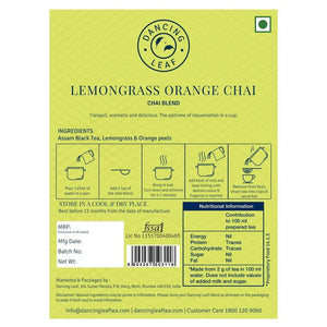 Lemongrass Orange Chai - Citrus Refreshing Black Tea - Dancing Leaf