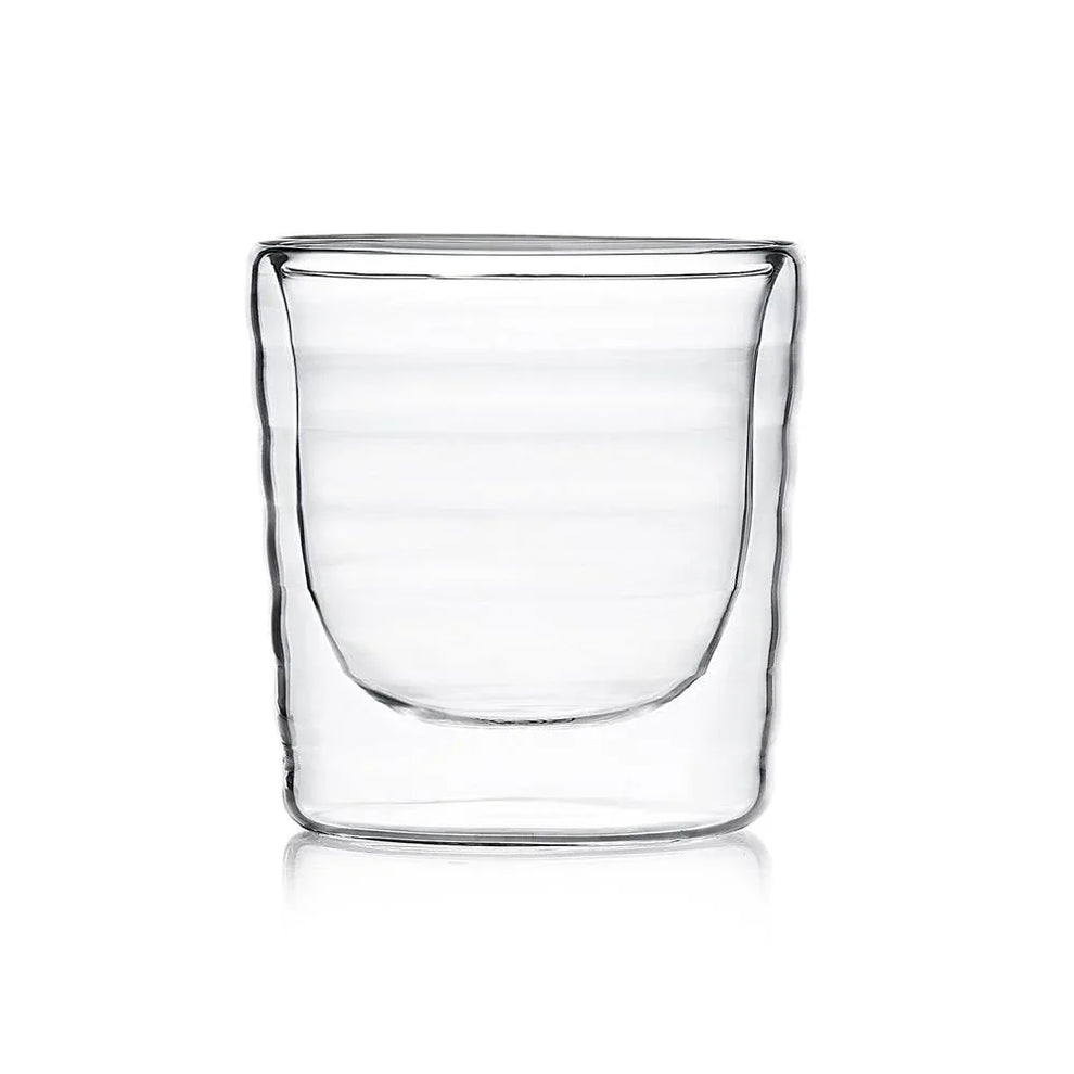 Linea Double Wall Glass Cup 150ml | Minimalist Espresso Cup | Dancing Leaf