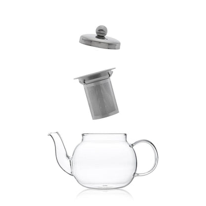 Moderna Glass Teapot with Stainless Steel Infuser (650ml)-Dancing Leaf