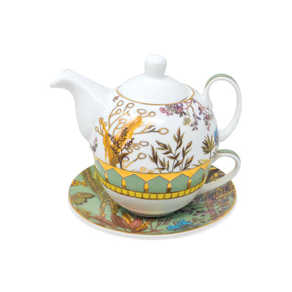 Nilaya Tea For One with Cup & Saucer (350 ml)-Dancing Leaf