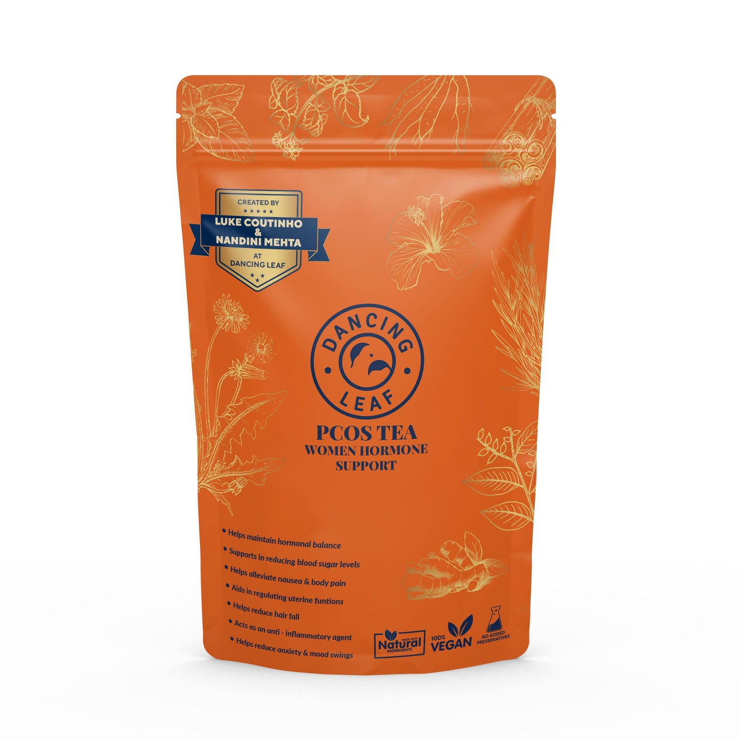 PCOS Tea - Women Hormone Support - 100 gms (50 Cups)-Dancing Leaf