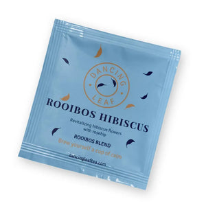 Rooibos Hibiscus Herbal Tea Bags - Energizing Caffeine-Free (20 Count) - Dancing Leaf