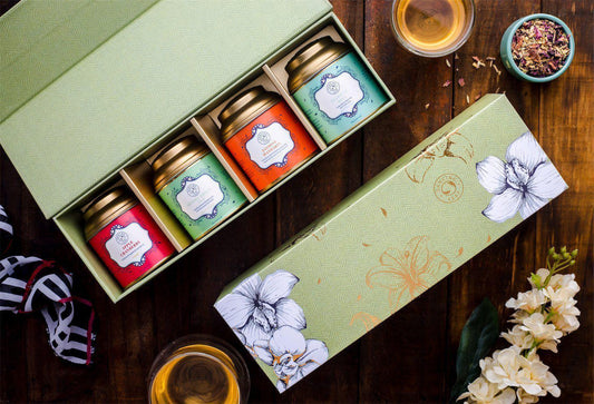 Symphony Gift Box (4 Tea Caddies)-Dancing Leaf