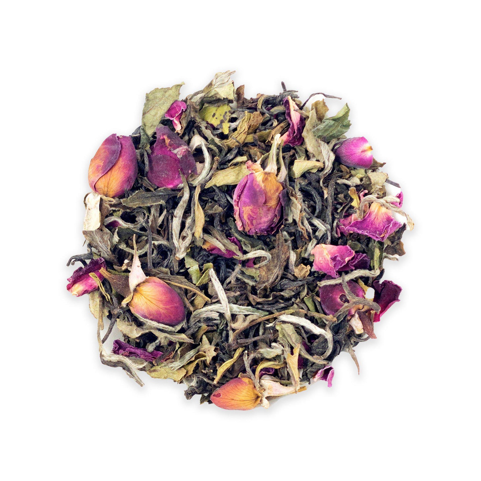 White Tea with Rose - 50 gms (25 Cups)-Dancing Leaf